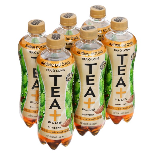 Trà Ô Long Tea Plus Không Đường Lốc 6 Chai 450Ml