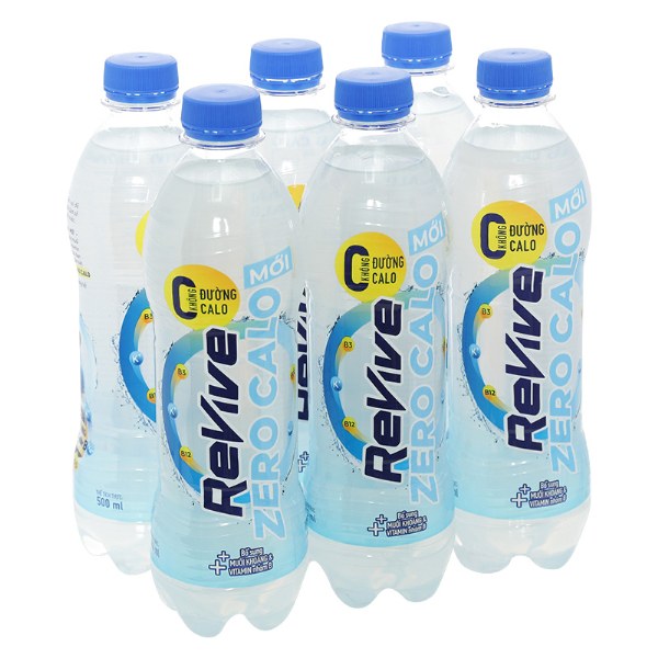 Nước Điện Giải Revive Zero Calo Lốc 6 Chai 500Ml