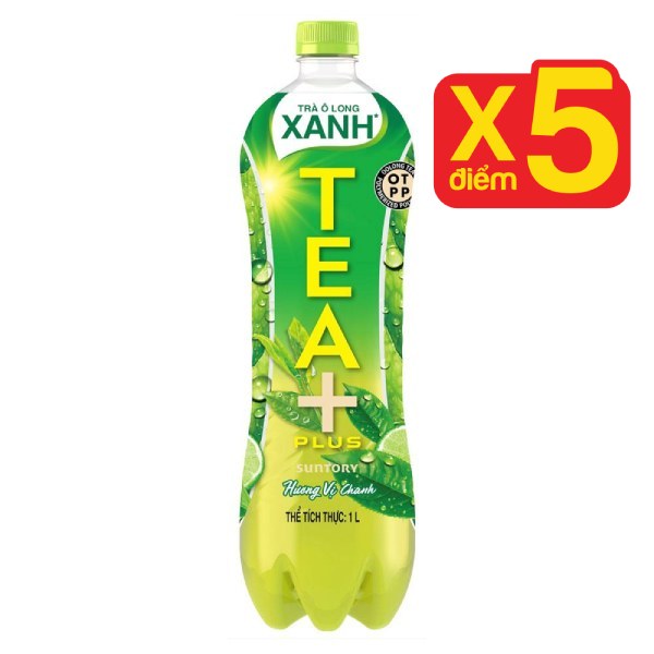 Trà Ô Long Tea Plus Vị Trà Xanh Chai 1L
