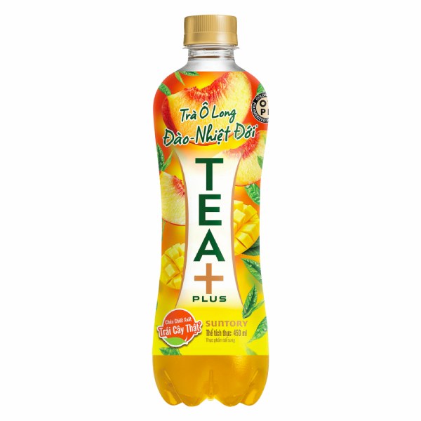 Trà Ô Long Tea Plus Vị Đào Chai 450Ml