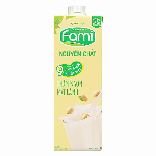 Sữa Đậu Nành Fami Nguyên Chất Hộp Giấy 1L