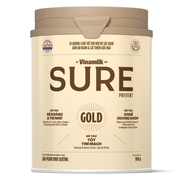 Sữa Bột Dinh Dưỡng Sure Prevent Gold Hộp Thiếc 900G