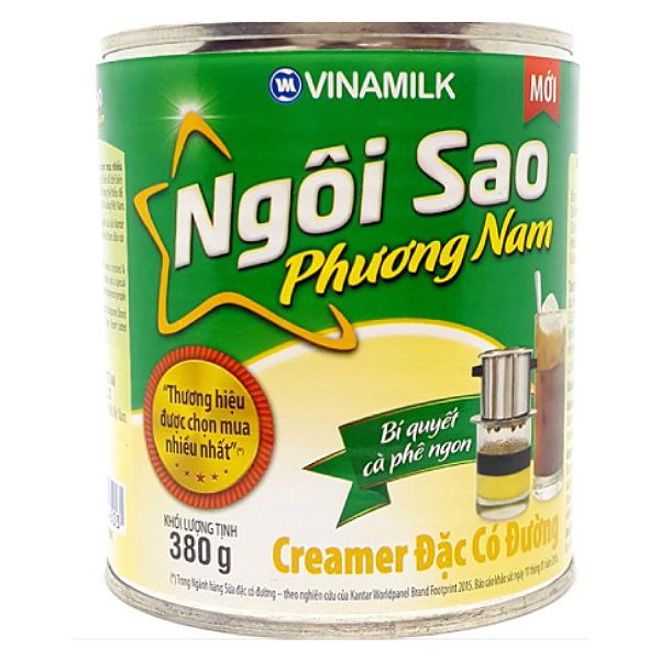 Sữa Đặc Có Đường Ngôi Sao Phương Nam Xanh Lá Lon 380G