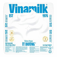 Lốc 4 Sữa Chua Ăn Vinamilk Ít Đường 100G 