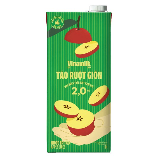 Nước Ép Vinamilk Táo Ruột Giòn Hộp 1L