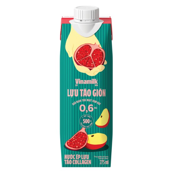 Nước Ép Vinamilk Lựu Táo Collagen Hộp 275Ml
