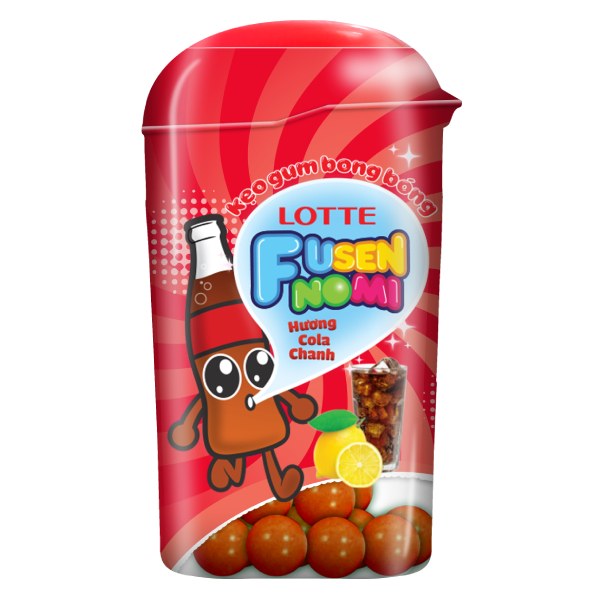 Kẹo Cao Su Fusen No Mi Hương Cola Chanh Hộp 13.8G