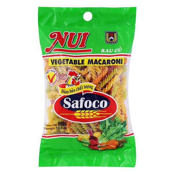 Nui Xoắn Rau Củ Safoco 300G