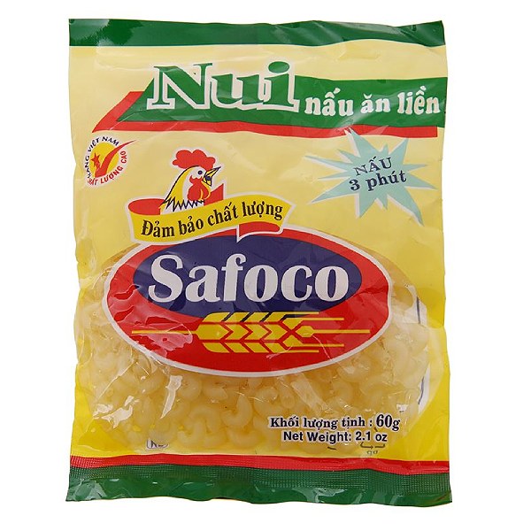 Nui Nấu Ăn Liền Safoco Gói 60G