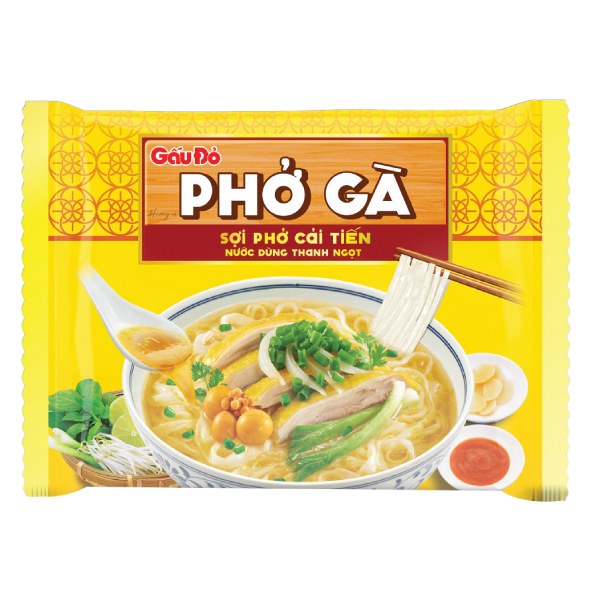 Phở Gà Gấu Đỏ Gói 65G