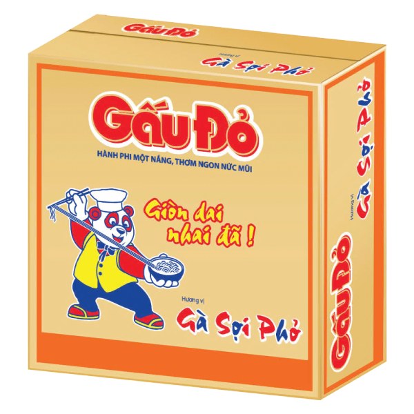 Mì Gấu Đỏ Vị Gà Sợi Phở Thùng 30 Gói 63G