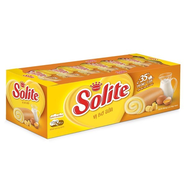 Bánh Solite Swiss Roll Bơ Sữa 324G