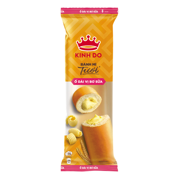 Bánh Mì Tươi Kinh Đô Ổ Dài Vị Bơ Sữa Gói 80G