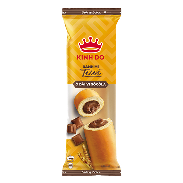 Bánh Mì Tươi Kinh Đô Ổ Dài Vị Socola Gói 80G