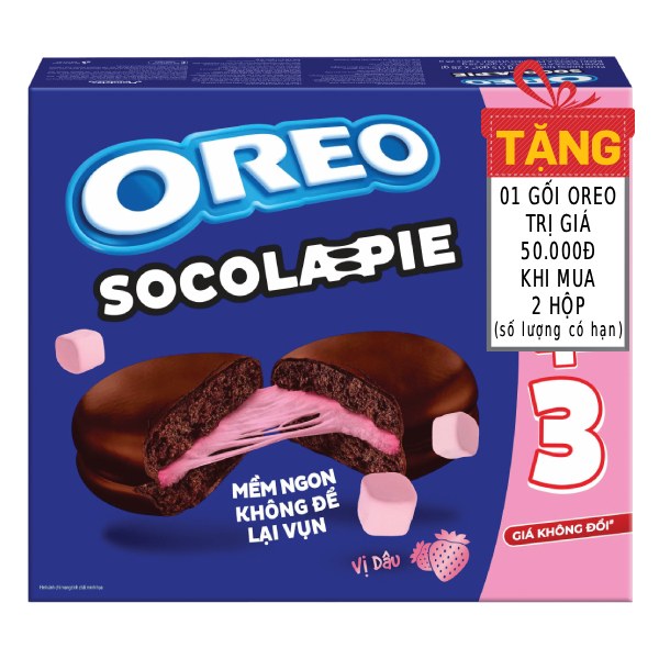 Bánh Oreo Socola Pie Cadbury Dâu Hộp 336G