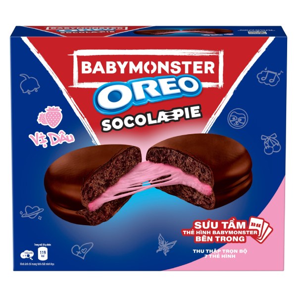 Bánh Oreo Socola Pie Cadbury Dâu Hộp 336G
