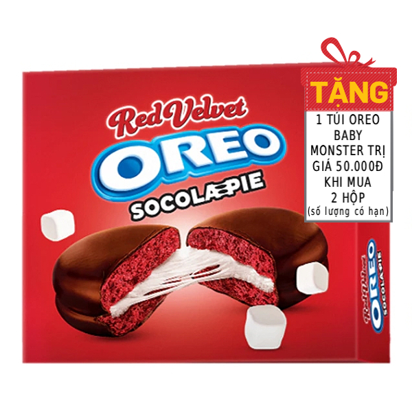Bánh Oreo Socola Pie Red Velvet Hộp 336G