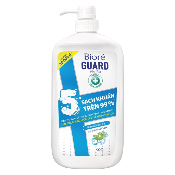 Sữa Tắm Biore Guard Kháng Khuẩn Mát Lạnh 1.2Kg