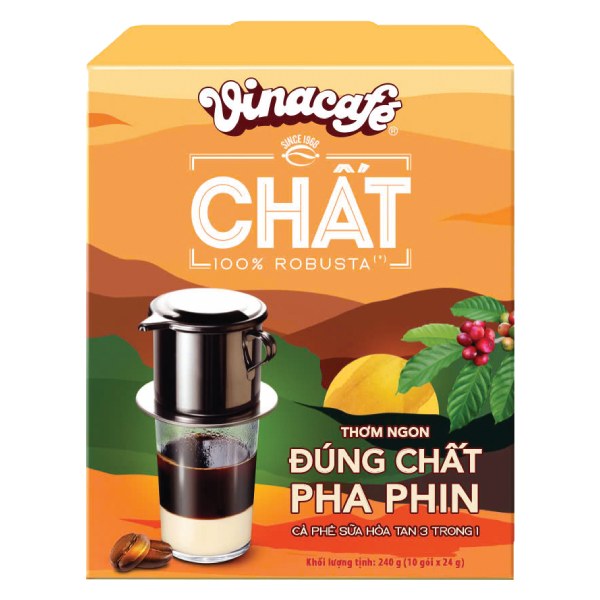 Cà Phê Sữa Đá Vinacafe Chất Hộp 10 Gói*24G