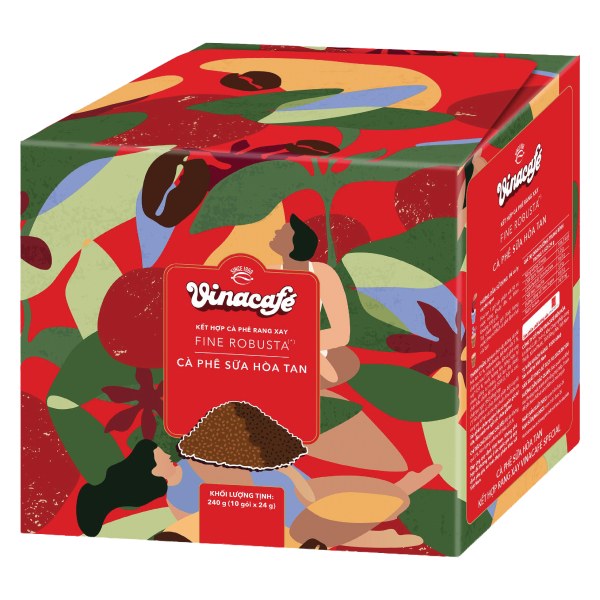 Cà Phê Sữa Vinacafe Fine Robusta Hộp 10 Gói 24G