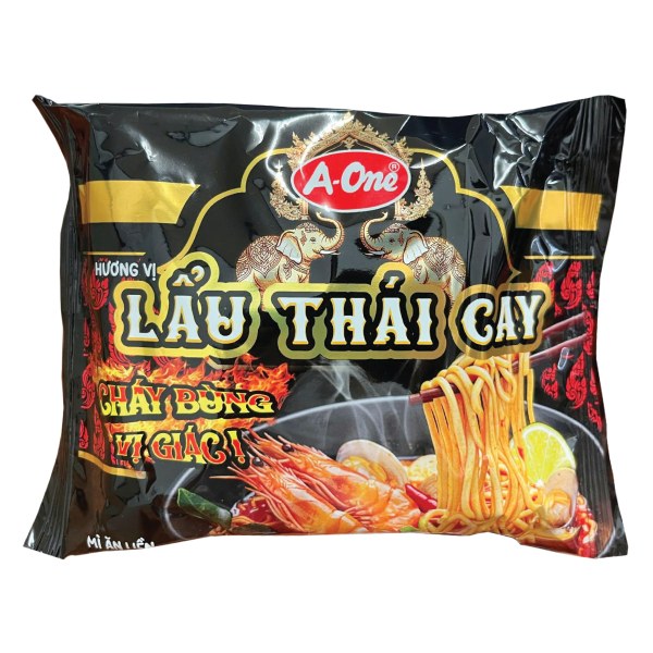 Mì A-One Hương Vị Lẩu Thái Cay Gói 85G
