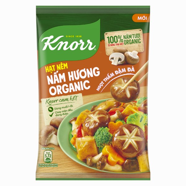 Hạt Nêm Chay Knorr Nấm Hương Organic Gói 800G