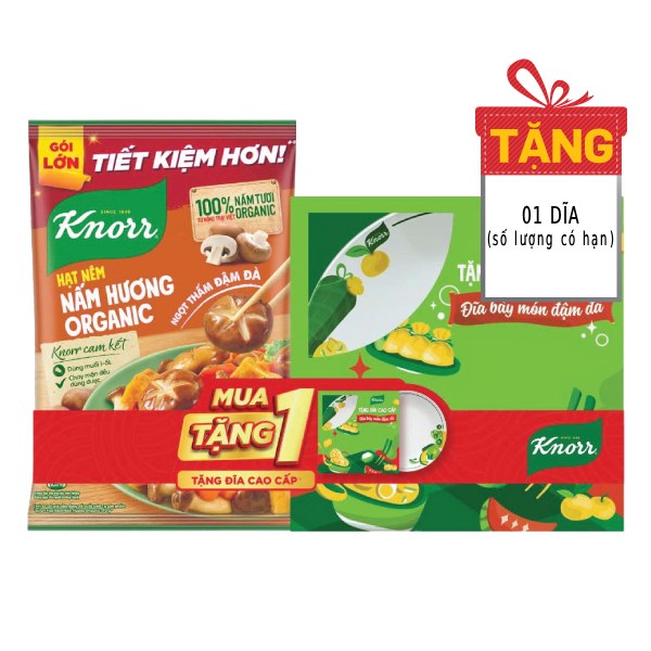 Hạt Nêm Knorr Nấm Hương Organic Gói 800G