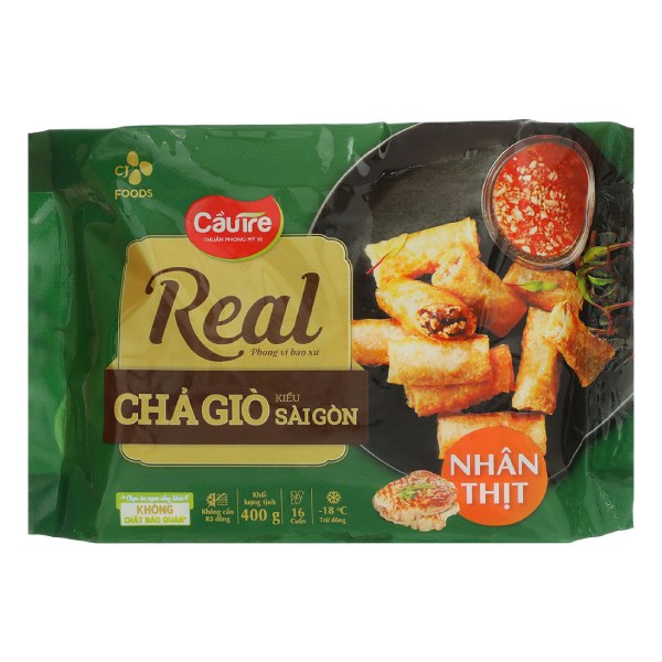 Chả Giò Cầu Tre Real Nhân Thịt Kiểu Sài Gòn Gói 400G