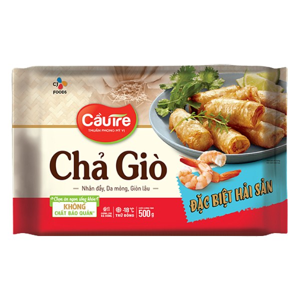 Chả Giò Cầu Tre Đặc Biệt Hải Sản Gói 500G