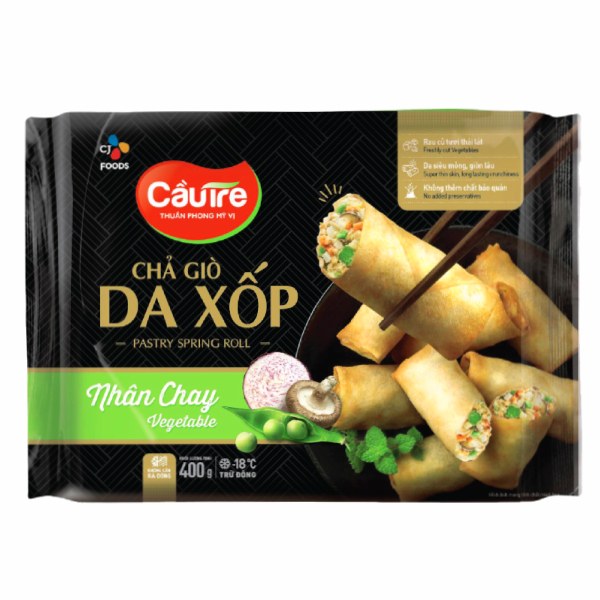 Chả Giò Cầu Tre Da Xốp Nhân Chay Gói 400G