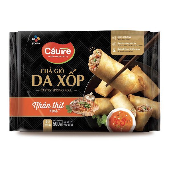 Chả Giò Da Xốp Cầu Tre Nhân Thịt 500G