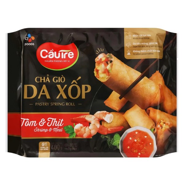 Chả Giò Da Xốp Cầu Tre Tôm Thịt 400G