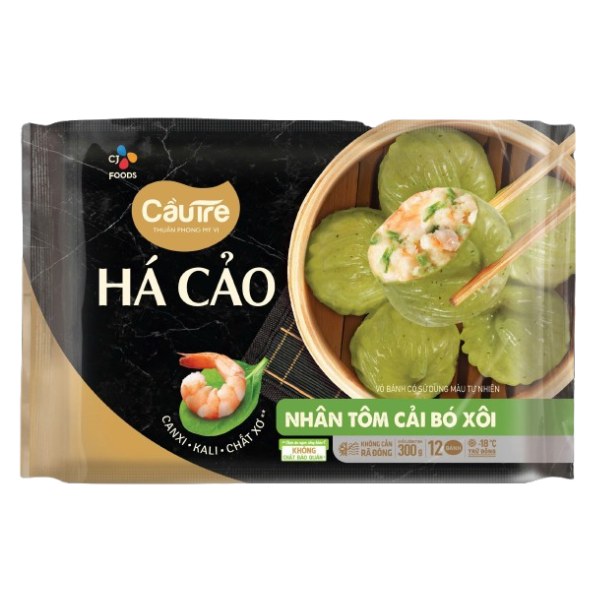 Há Cảo Cầu Tre Nhân Tôm Cải Bó Xôi 300G