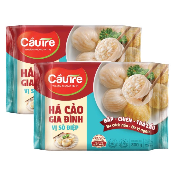 Lô 1+1 Há Cảo Gia Đình Cầu Tre Sò Điệp 300G