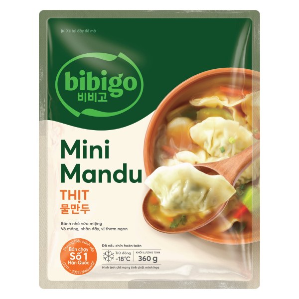 Bánh Xếp Mandu Bibigo Mini Thịt Gói 360G