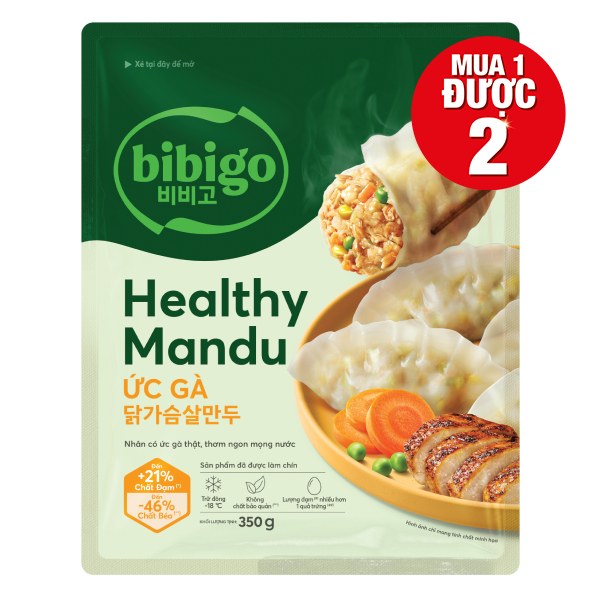 Bánh Xếp Mandu Bibigo Healthy Ức Gà Gói 350G
