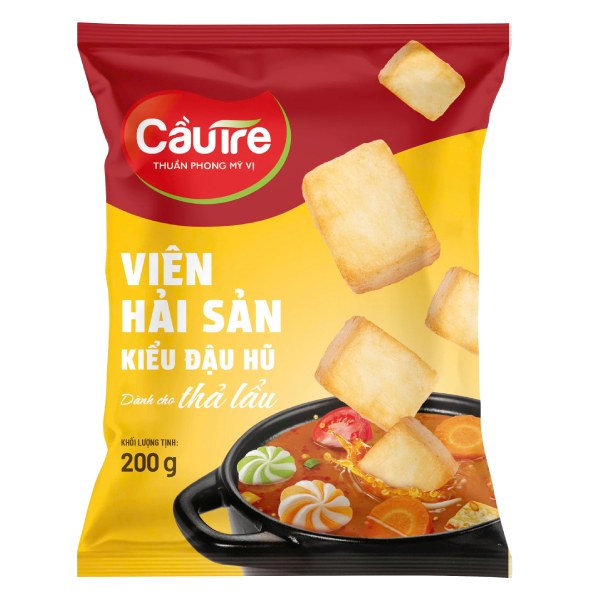 Viên Hải Sản Cầu Tre Kiểu Đậu Hũ Gói 240G
