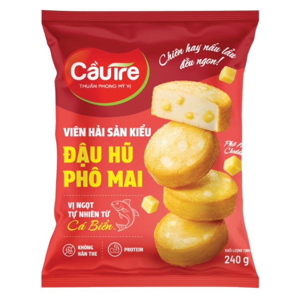 Viên Hải Sản Cầu Tre Kiểu Đậu Hũ Phô Mai Gói 240G