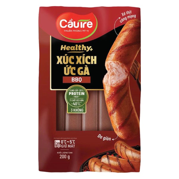Xúc Xích Ức Gà BBQ Cầu Tre Healthy 200G