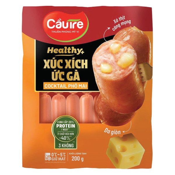 Xúc Xích Ức Gà Cocktail Phô Mai Cầu Tre Healthy 200G