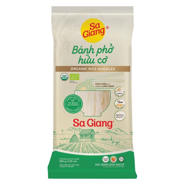 Bánh Phở Hữu Cơ Sa Giang Gói 200G