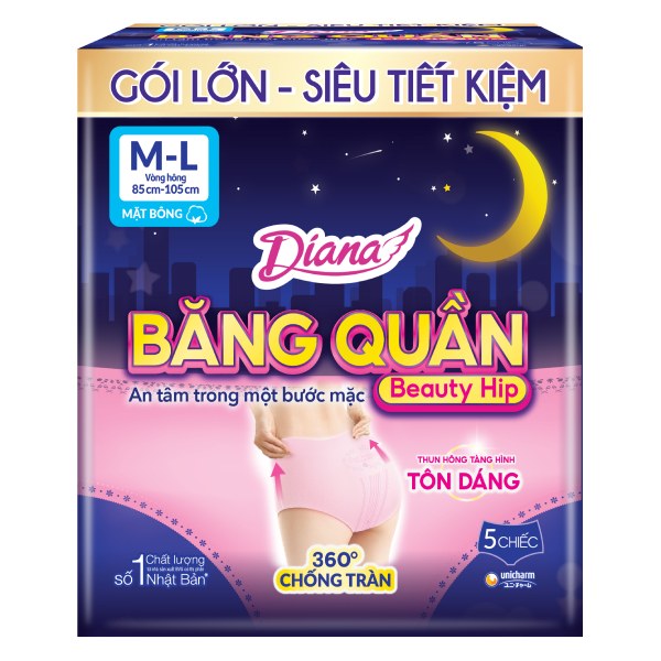 Băng Vệ Sinh Quần Diana Sensi Night M-L 5 Miếng