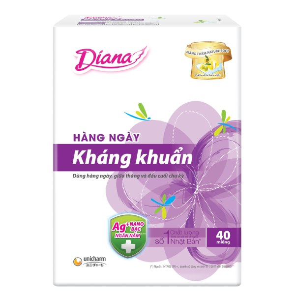 Băng Vệ Sinh Diana Sensi Hằng Ngày Kháng Khuẩn 40 Miếng
