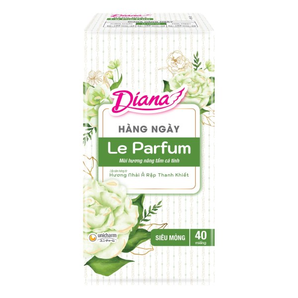 Băng Vệ Sinh Diana Hằng Ngày Le Parfum Hương Nhài Gói 40 Miếng