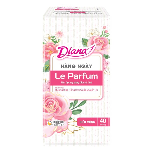 Băng Vệ Sinh Diana Hằng Ngày Le Parfum Hương Mộc Hồng Gói 40 Miếng