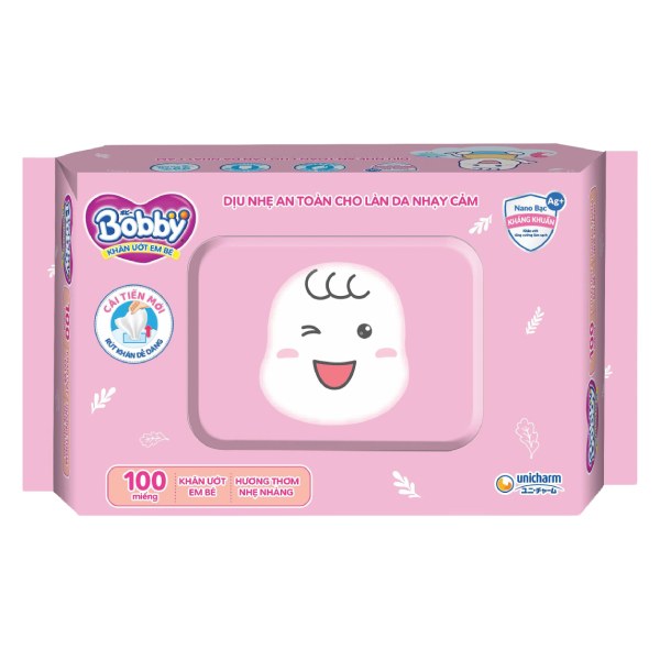 Khăn Ướt Bobby Care Có Hương 100 Miếng
