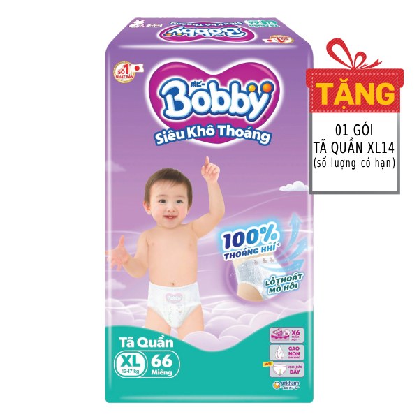 Tã Quần Bobby Super Jumbo XL66