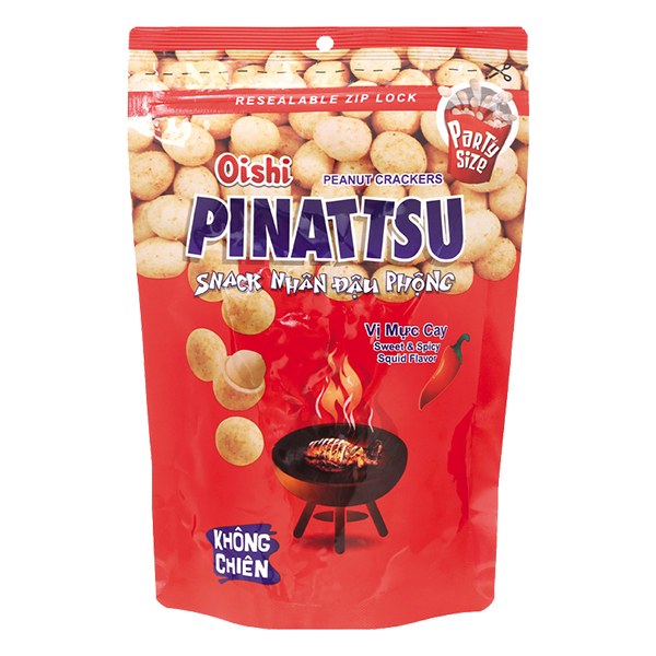 Đậu Phộng Oishi Pinattsu Mực Cay Túi 85G