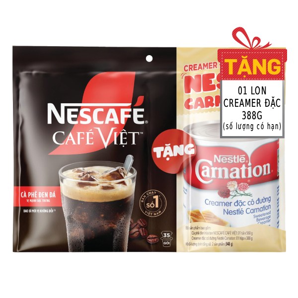 Cà Phê Đen Đá Nescafe Việt 2in1 Túi 35 Gói*16G