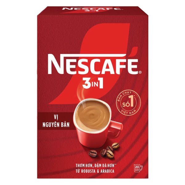Cà Phê Nescafe 3in1 Vị Nguyên Bản Hộp Đỏ 20 Gói*16G